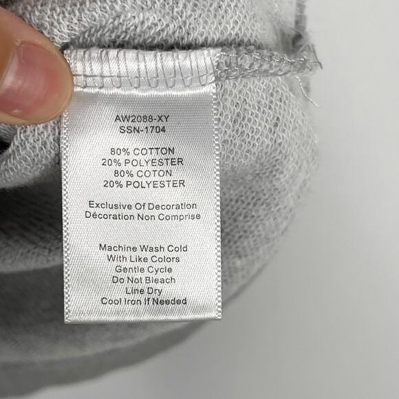 ATM Anthony Thomas Melillo Small S Sweatshirt Dress Heather Gray Crew Pockets - Picture 10 of 11